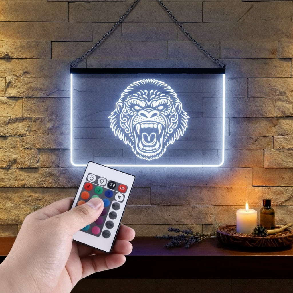 Enseigne Lumineuse Tribale Gorille