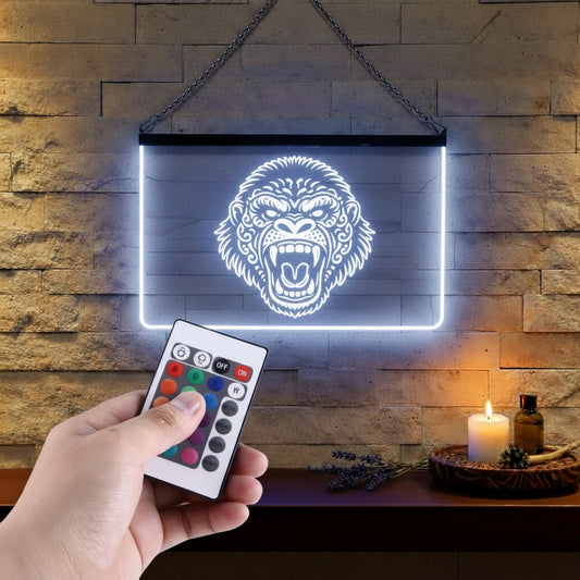 Enseigne Lumineuse Tribale Gorille