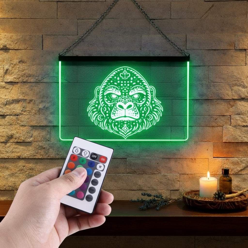 Enseigne Lumineuse Tribale Gorille