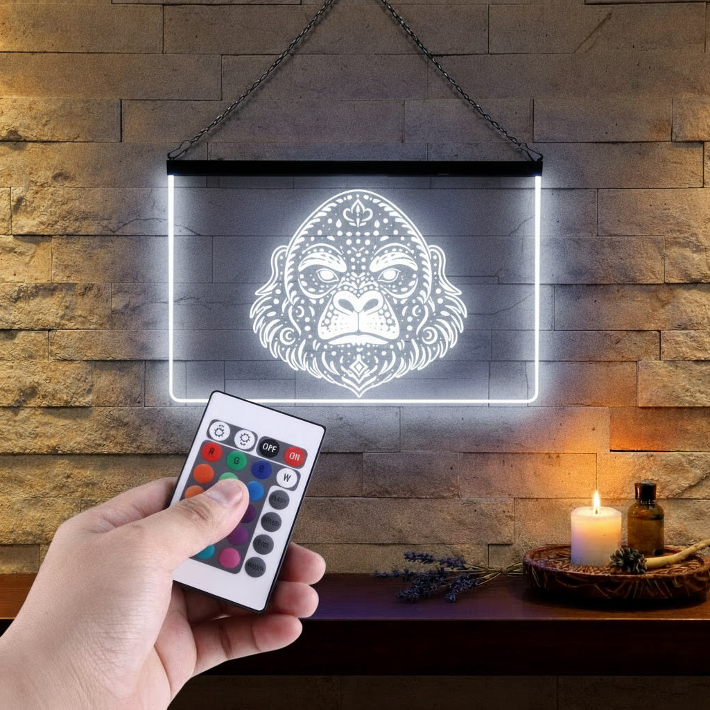 Enseigne Lumineuse Tribale Gorille