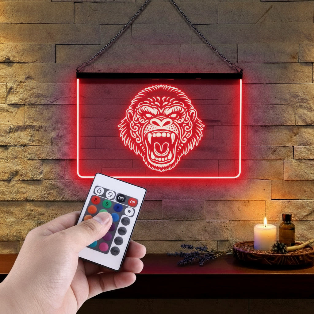 Enseigne Lumineuse Tribale Gorille
