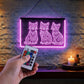 Enseigne Lumineuse Tribale Trio Chatons