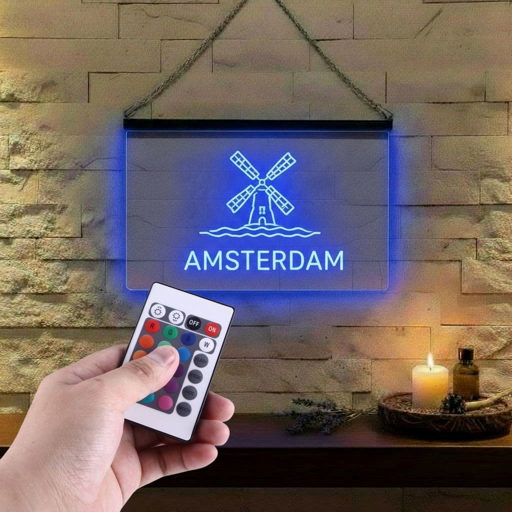 Enseigne Lumineuse Ville Amsterdam