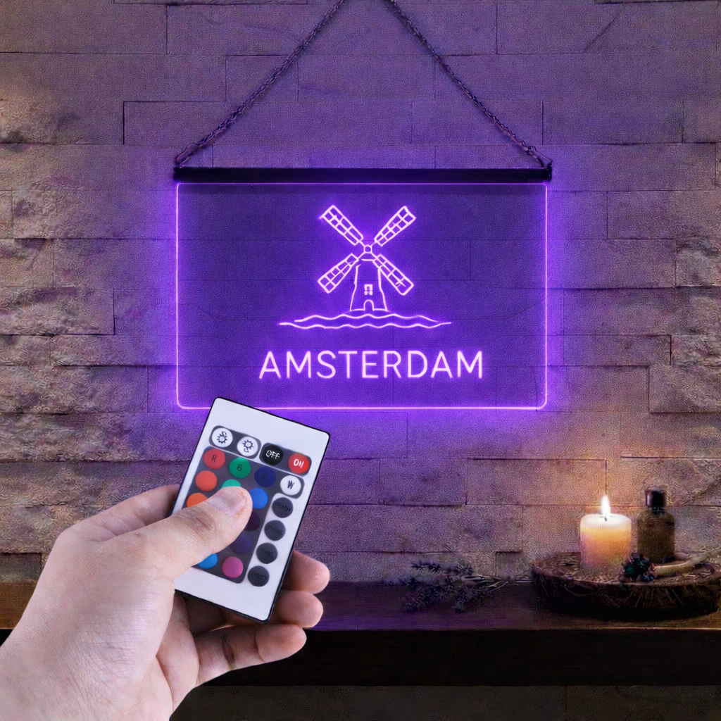 Enseigne Lumineuse Ville Amsterdam