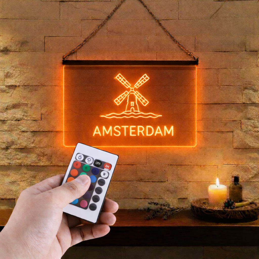 Enseigne Lumineuse Ville Amsterdam