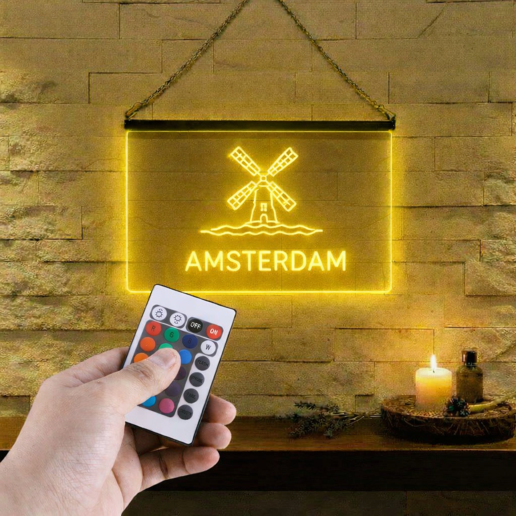 Enseigne Lumineuse Ville Amsterdam