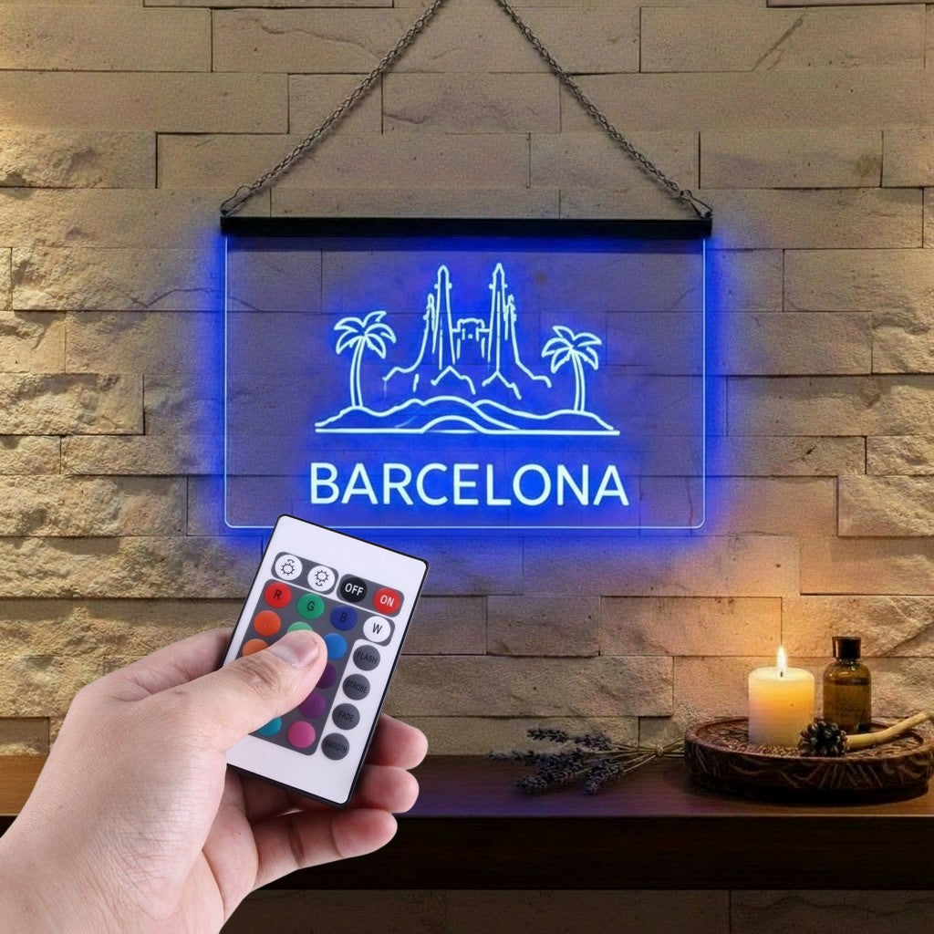 Enseigne Lumineuse Ville Barcelona