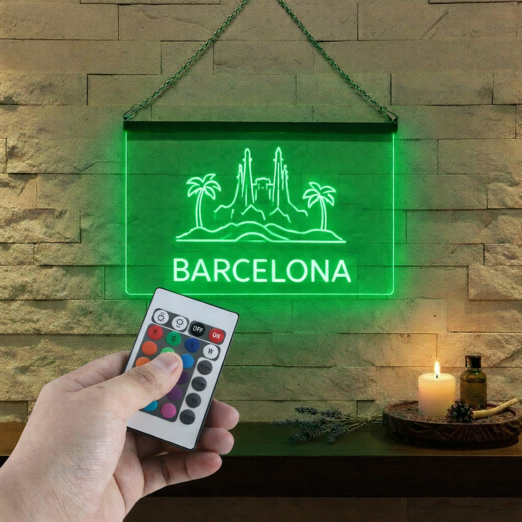 Enseigne Lumineuse Ville Barcelona
