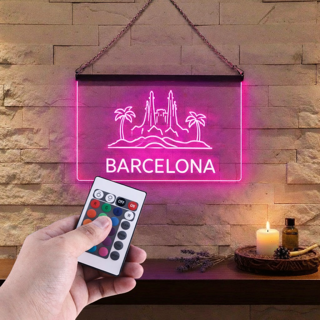 Enseigne Lumineuse Ville Barcelona