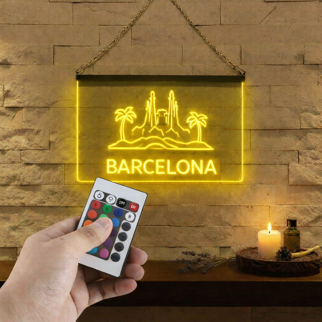 Enseigne Lumineuse Ville Barcelona