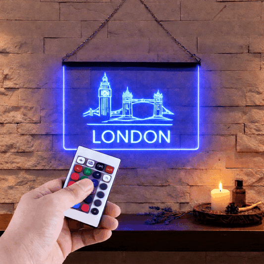 Enseigne Lumineuse Ville Londres 60 x 40 cm