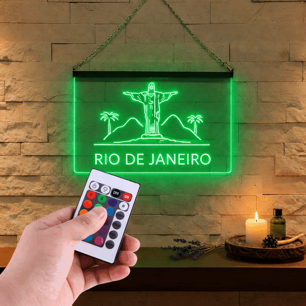 Enseigne Lumineuse Ville Rio De Janeiro 60 x 40 cm