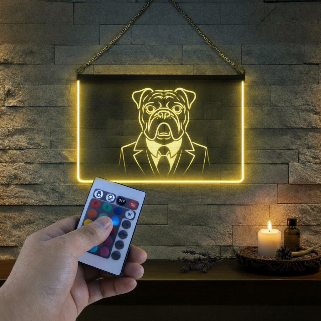 Enseigne Lumineuse Animal Bulldog