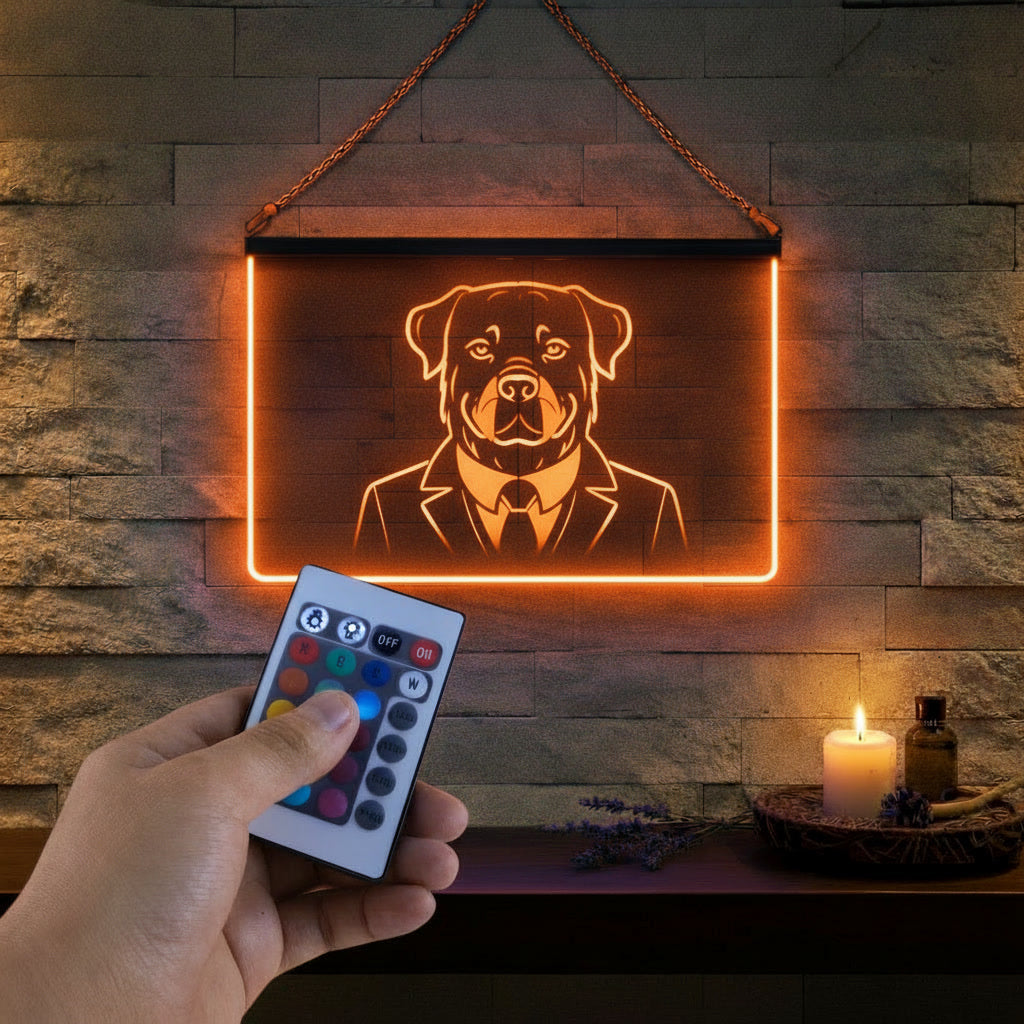 Enseigne Lumineuse Animal Rottweiler