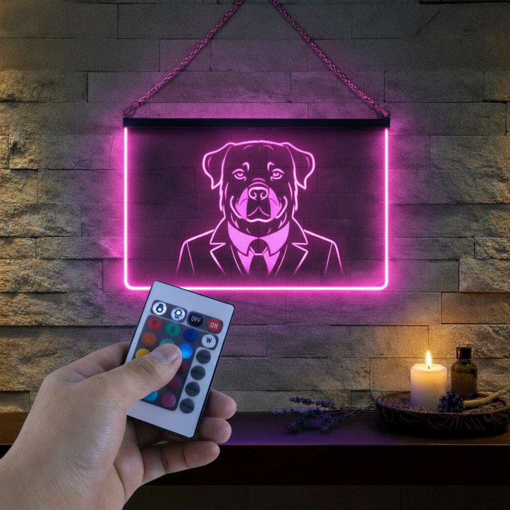 Enseigne Lumineuse Animal Rottweiler