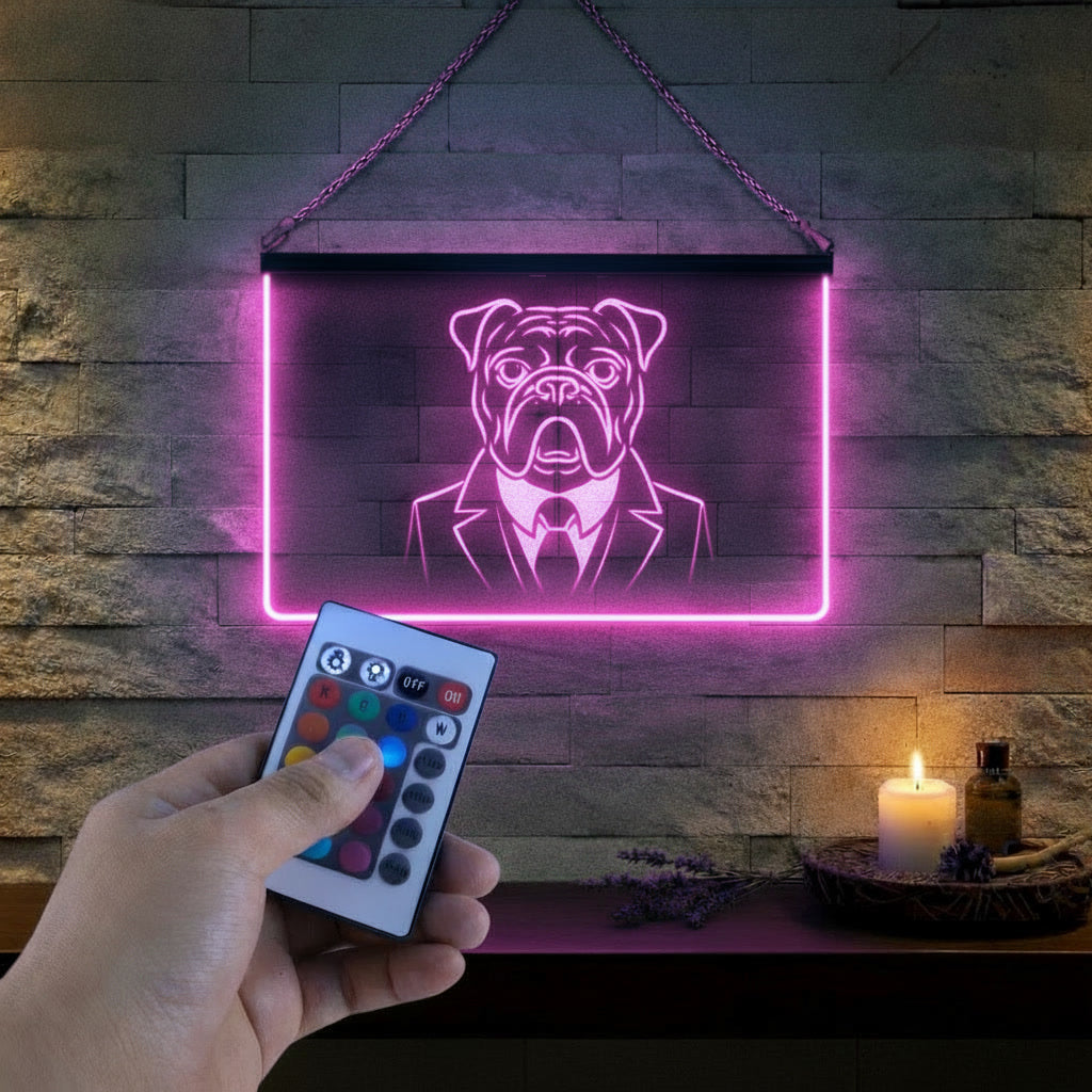 Enseigne Lumineuse Animal Bulldog