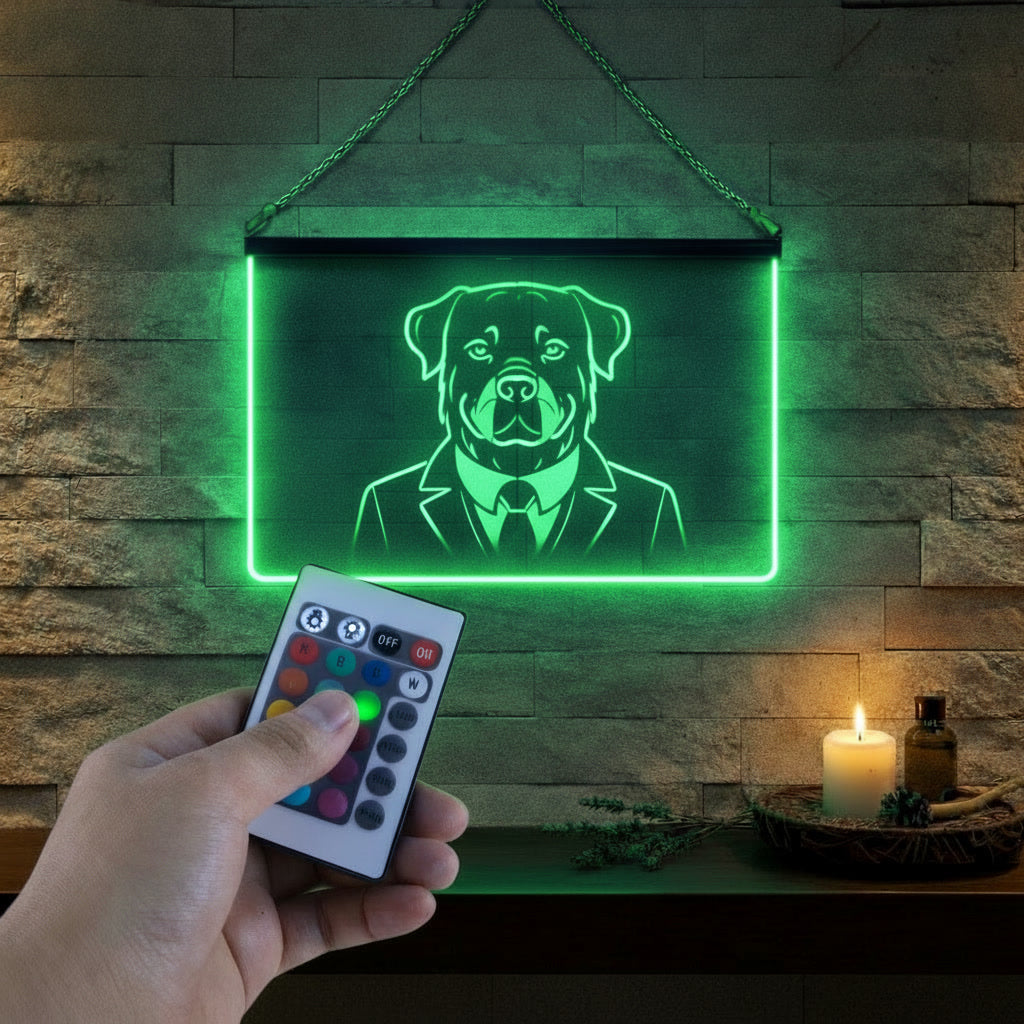 Enseigne Lumineuse Animal Rottweiler