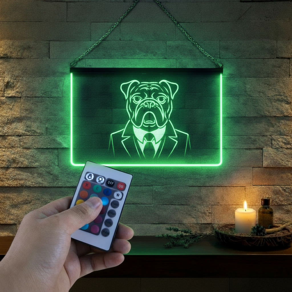 Enseigne Lumineuse Animal Bulldog