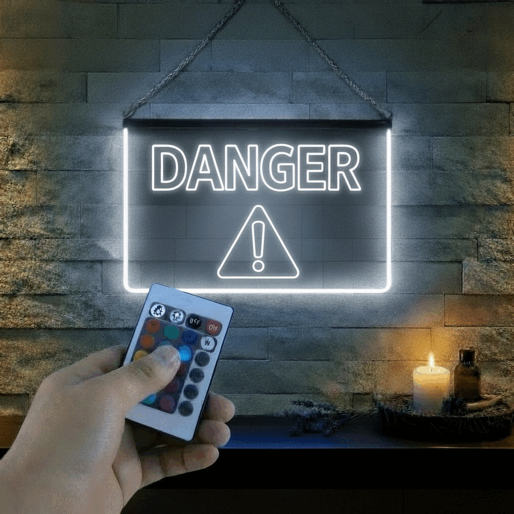 Enseigne Lumineuse Signalétique Danger