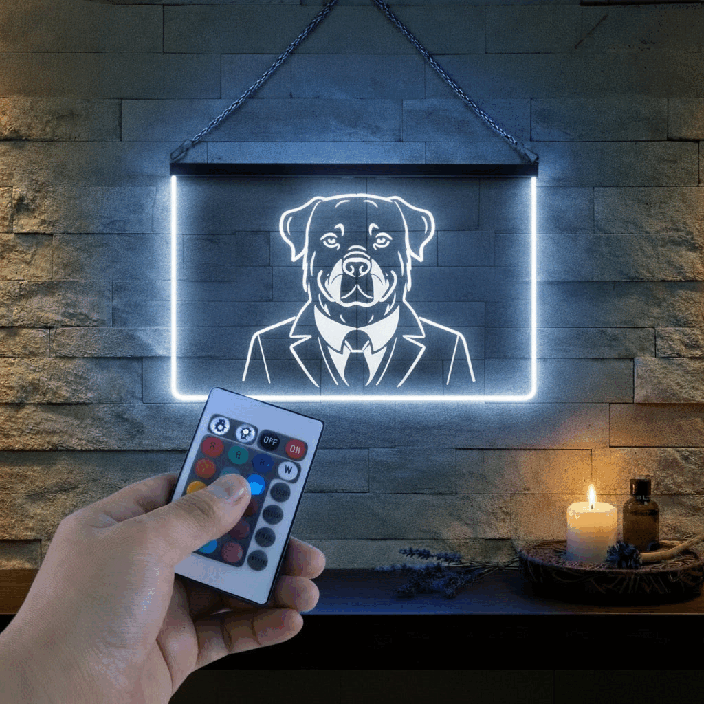 Enseigne Lumineuse Animal Rottweiler