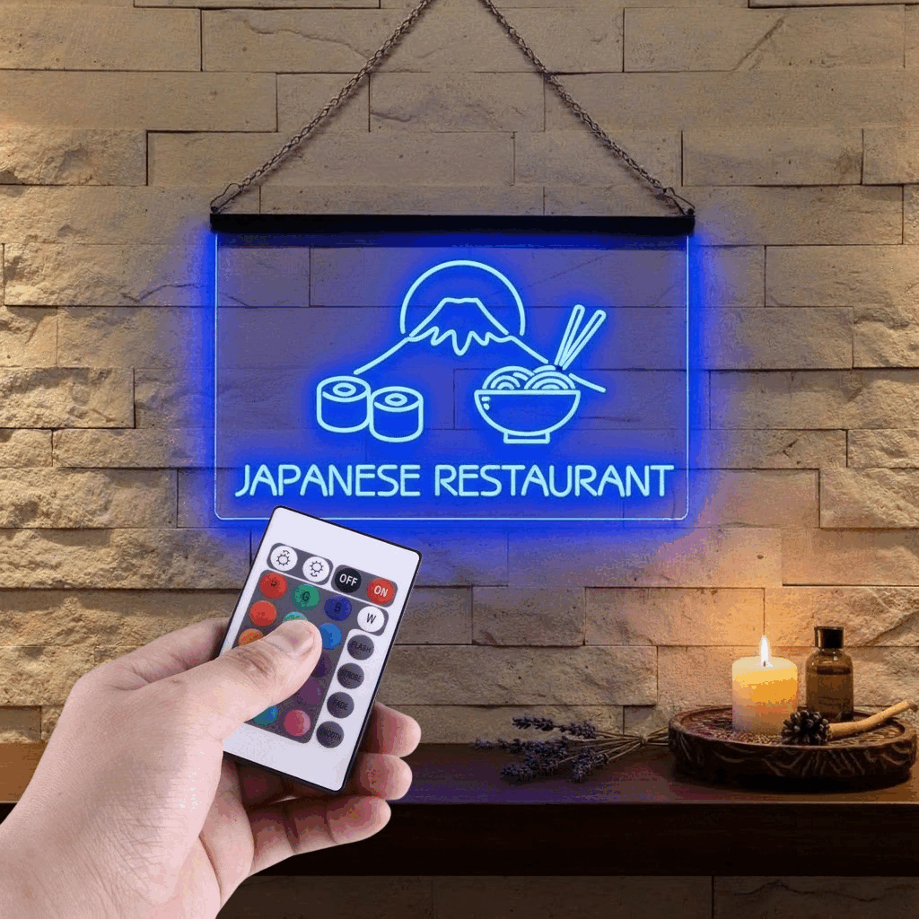Enseigne Lumineuse Restaurant Japonais 60 x 40 cm