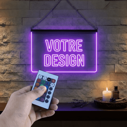 Créez votre enseigne lumineuse personnalisée à partir de votre design 60 x 40 cm
